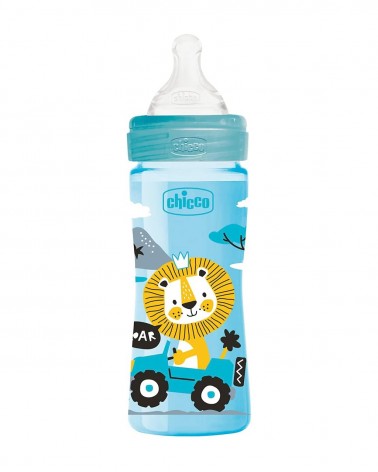 Biberon bleu plastique 250 ML