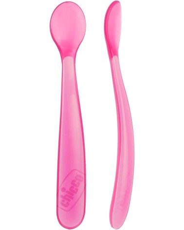 Cuillère Souple Silicone Rose - 6M+